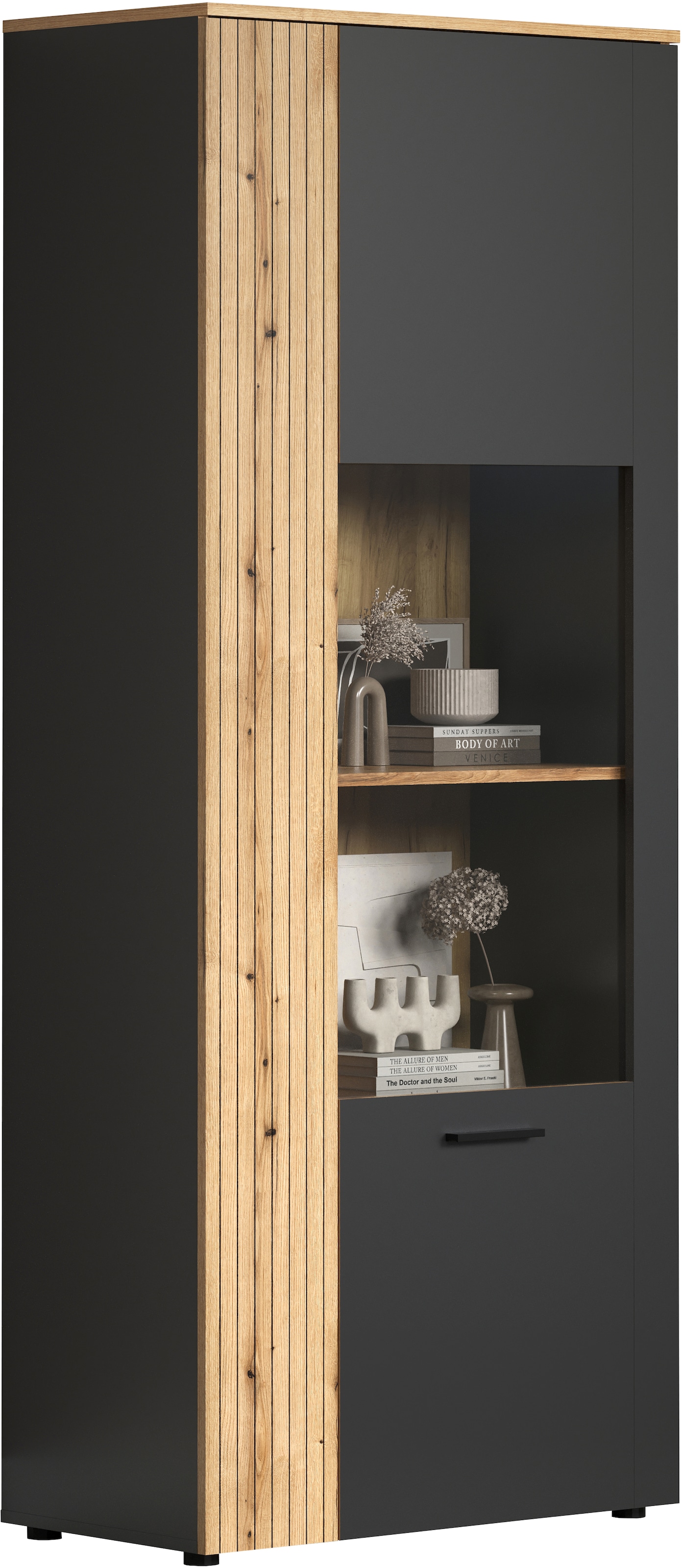 INOSIGN Standvitrine »Estepona« 1 Stk. tlg. Standvitrine mit 2 Türen - (B/T/H) 80/42/195 cm
