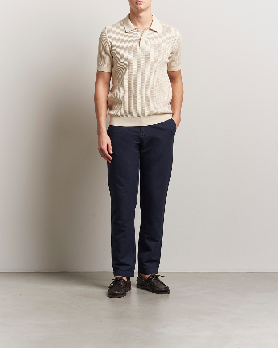 Sunspel Cotton/Linen Trousers Navy
