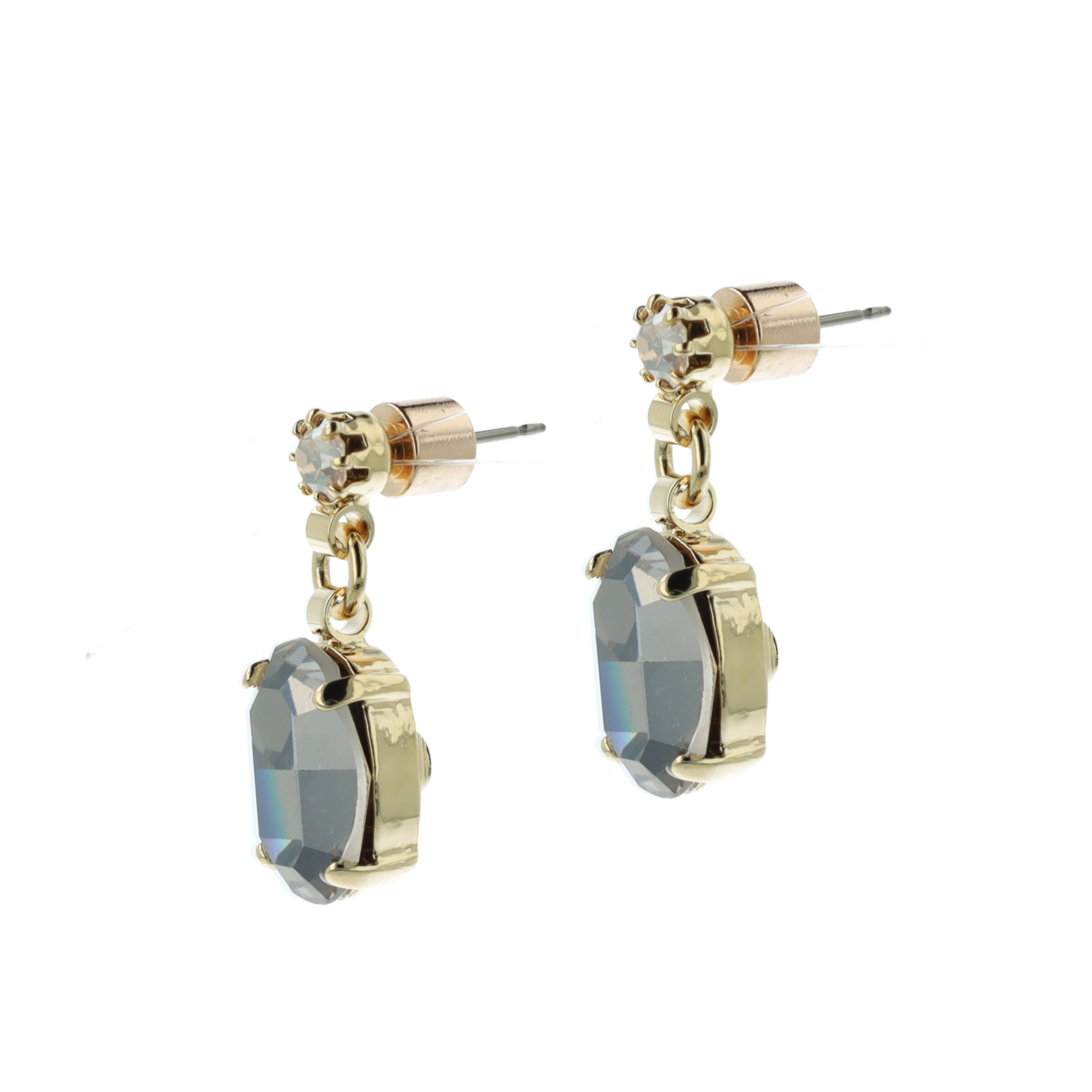 Otazu gold plated oorbellen met Swarovski kristallen Montana