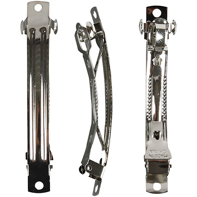 Hårspenne, L: 8 cm, B: 8 mm, forsølvet, 30 stk./ 1 pk.