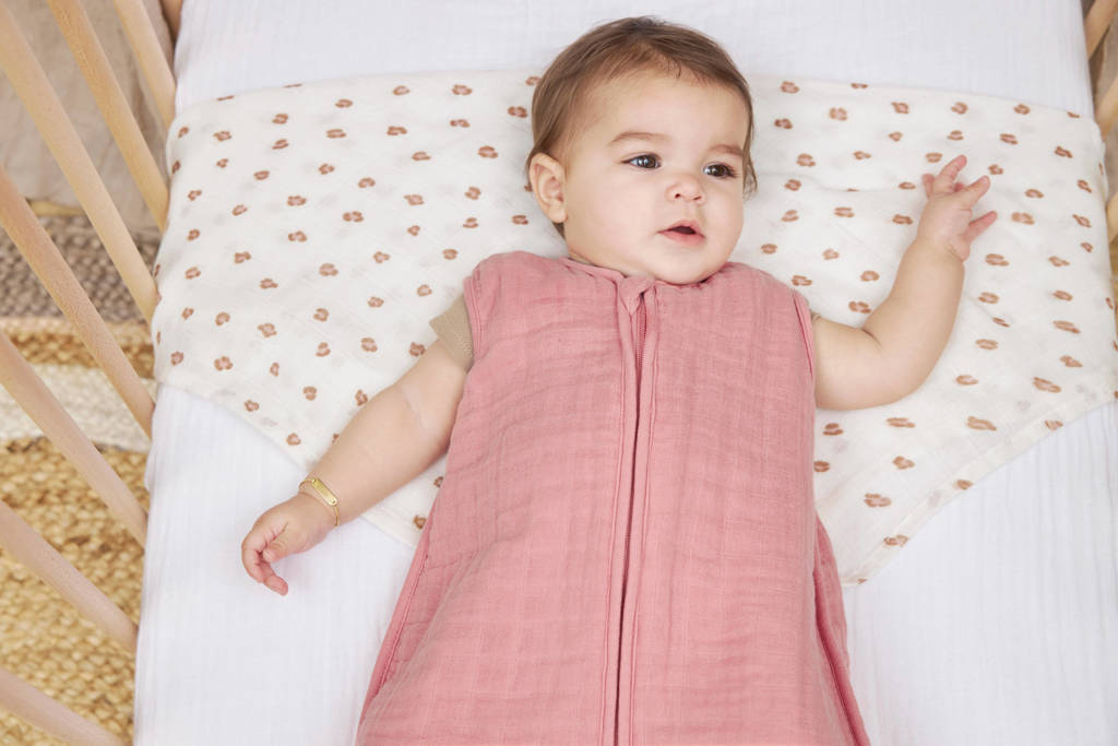 pre-washed hydrofiel baby slaapzak Old pink