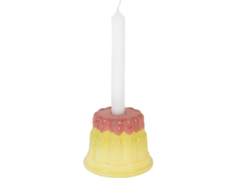 Kandelaar Blond Birthday Gele Pudding