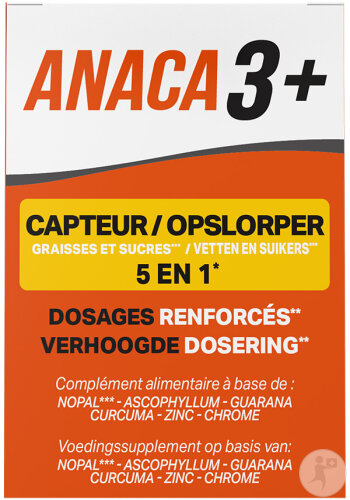 Anaca 3+ Capteur Graisses Et Sucres 5en1 120 Gélules