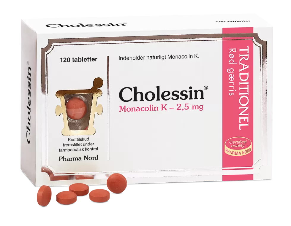 Cholessin Rød gærris - 120 tabl.