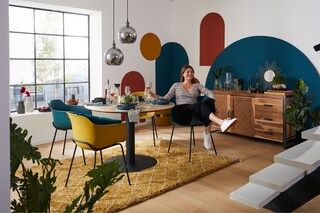 Sideboard TOM 150 x 80 cm Akazie massiv/anthrazit