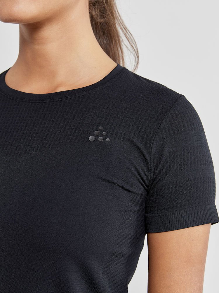 Craft Fuseknit Light RN Women kortærmet trøje sort
