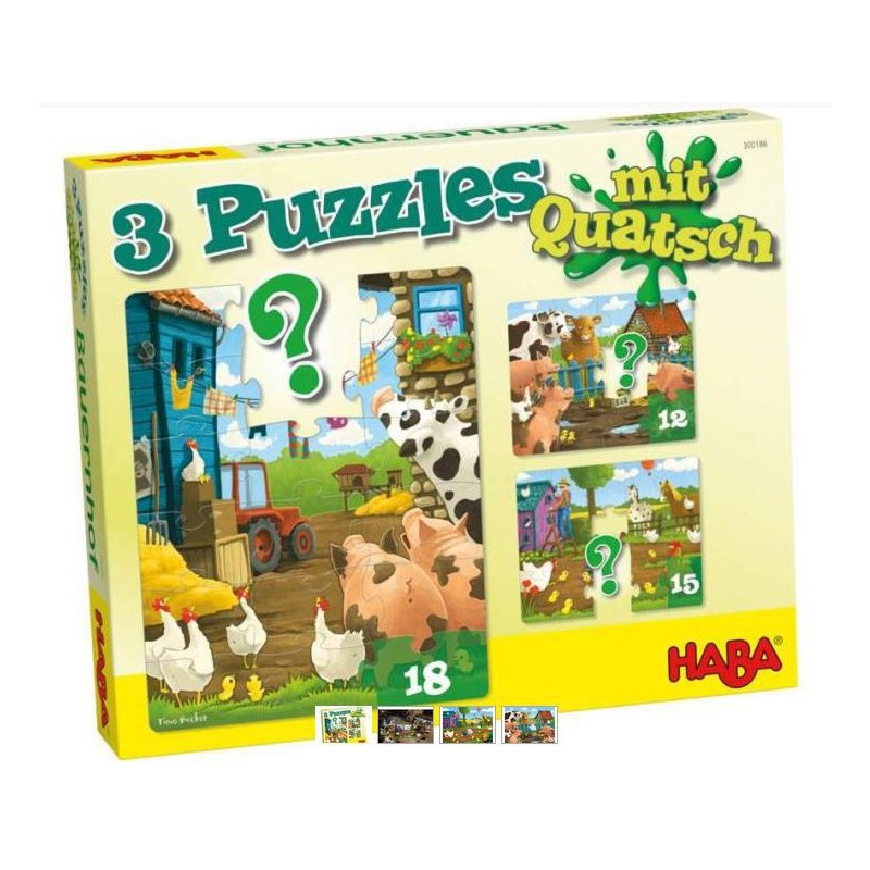 3 puzzles - La ferme