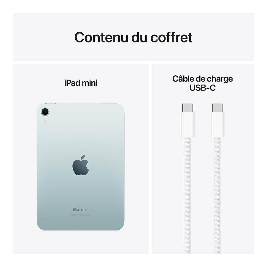 Apple iPad mini (2024) Wi-Fi + Cellular - 512 Go - Bleu