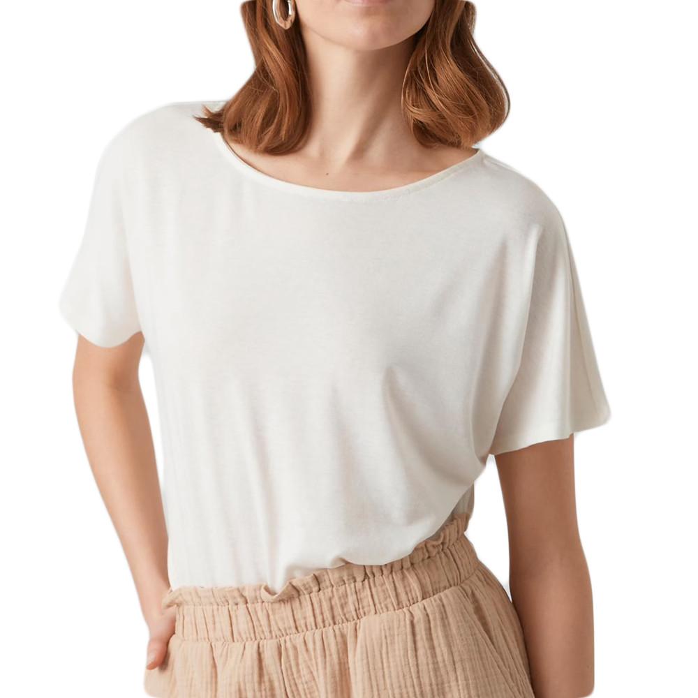 Vero Moda T-shirt Blanc Dentelle Femme Vero Moda Marijune