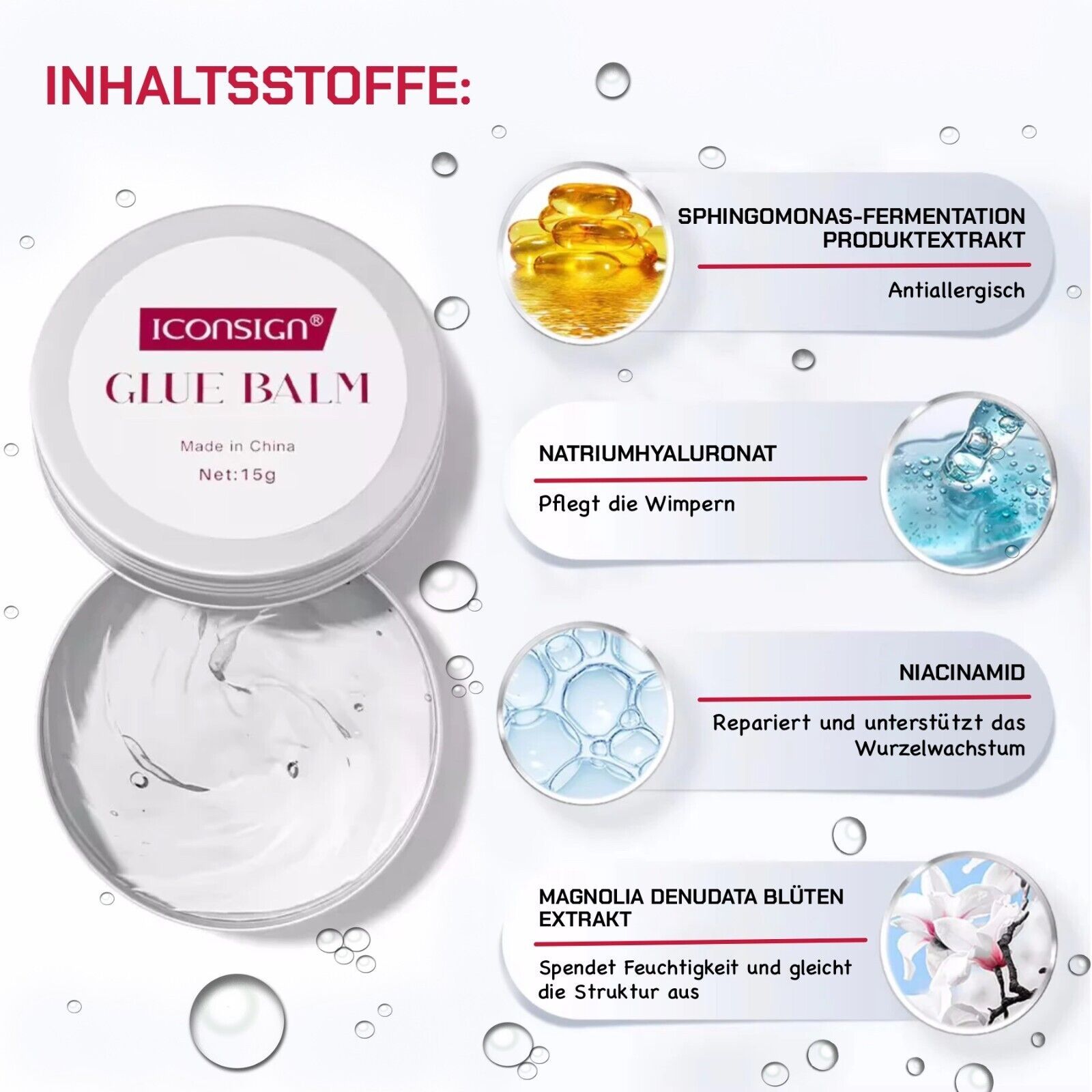 Iconsign Einzelwimpern Wimpernlifting Kleber Glue Balm