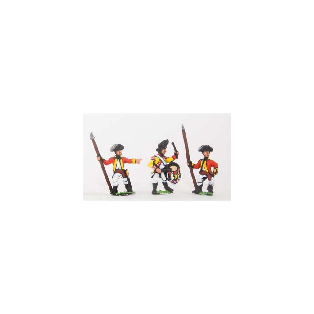 AWI British: Command: Line Officer, Standard Bearer & Drummer