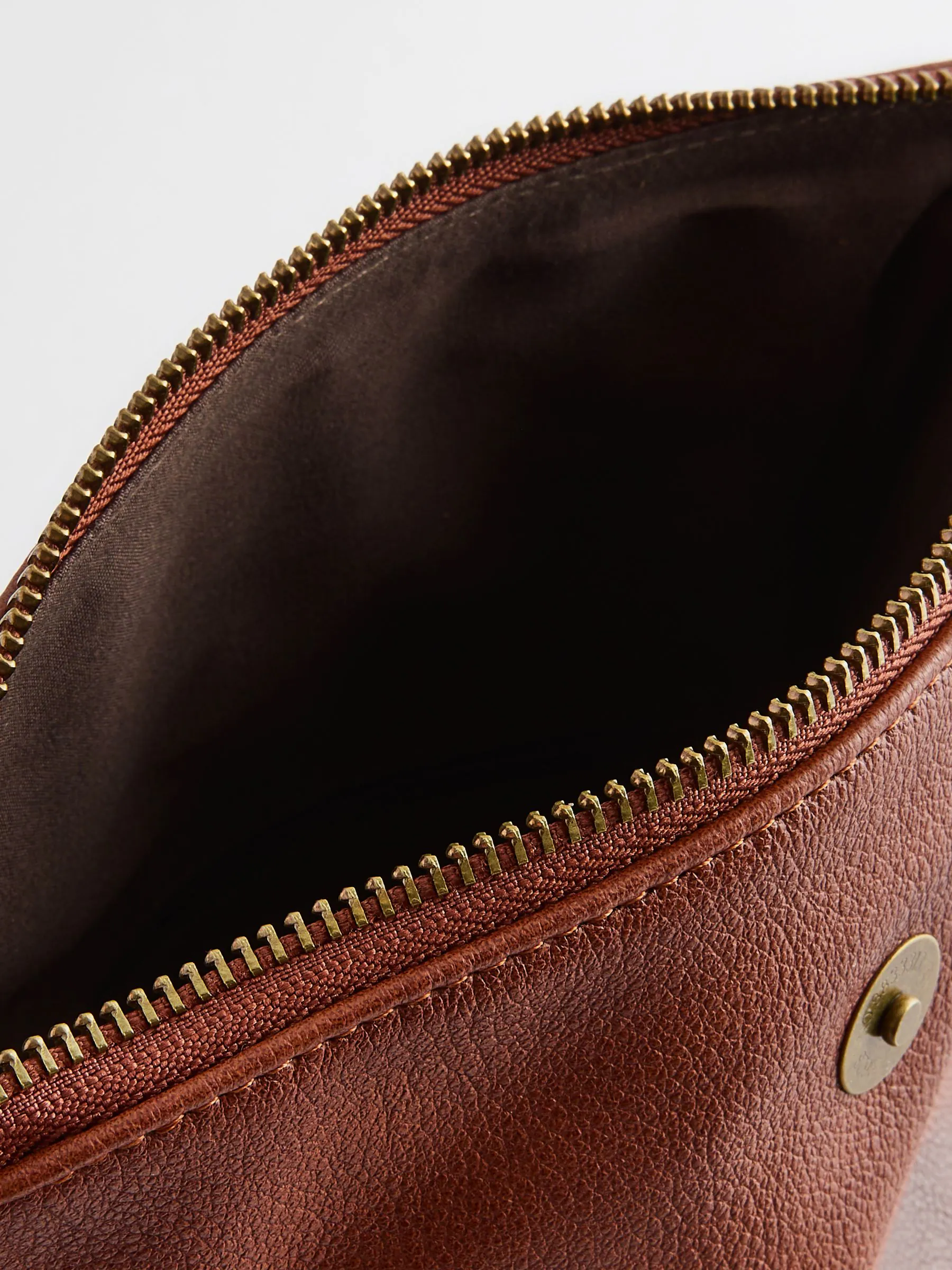Lichtbruin - Gewassen messenger-tas
