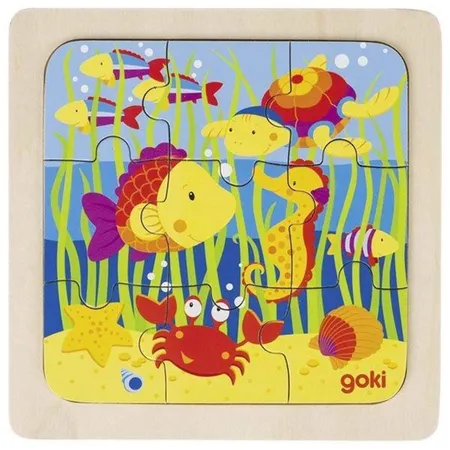 goki Einlegepuzzle, 9 Teile, 4-fach sortiert