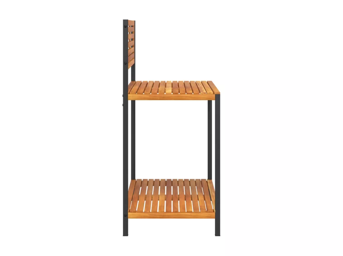 Table de travail de jardin bois d'acacia solide et acier