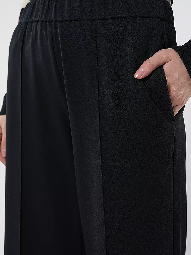 MARC O' POLO DENIM Hose Wide Leg schwarz