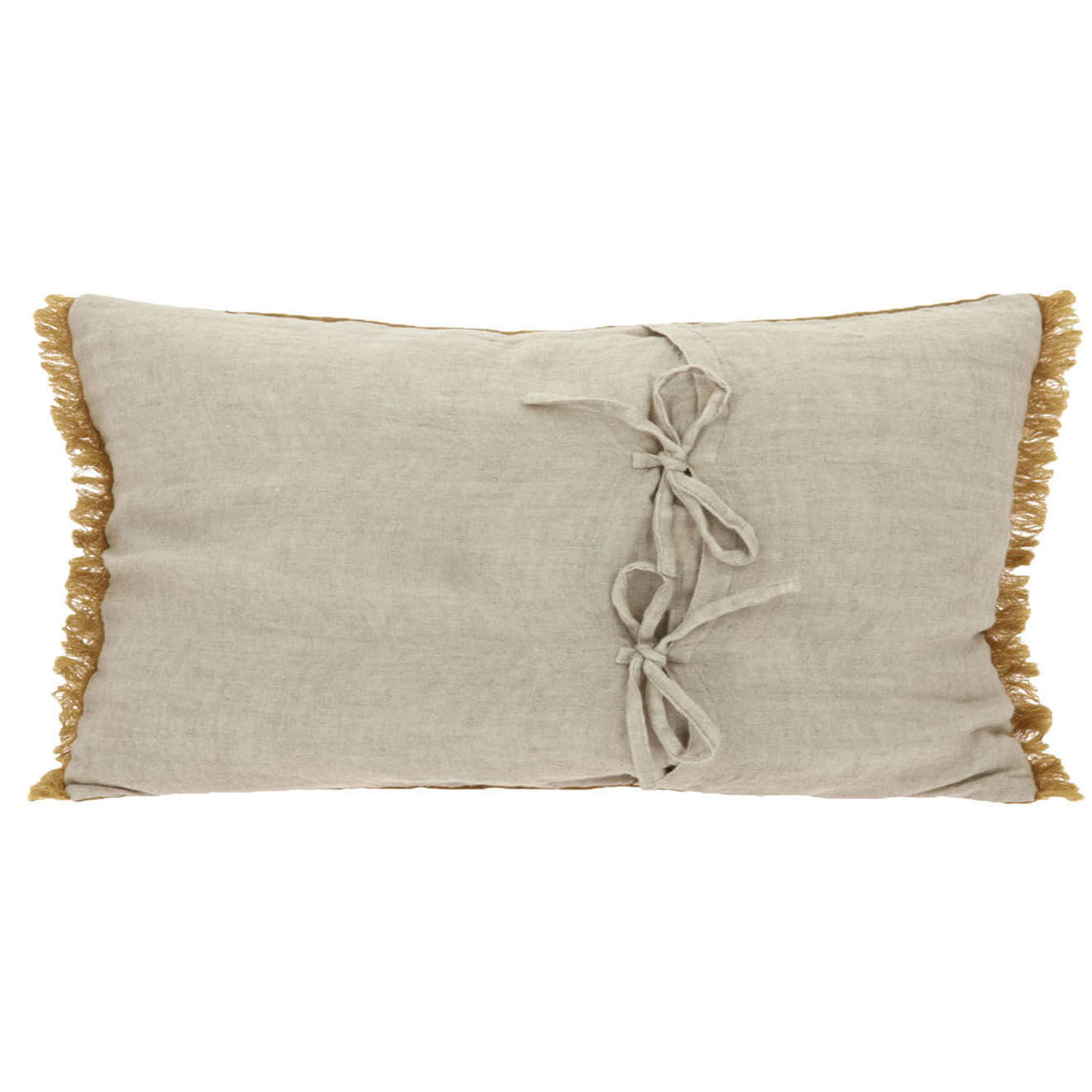 En Fil d'Indienne Housse de coussin Étamine tabac - 45x100 cm