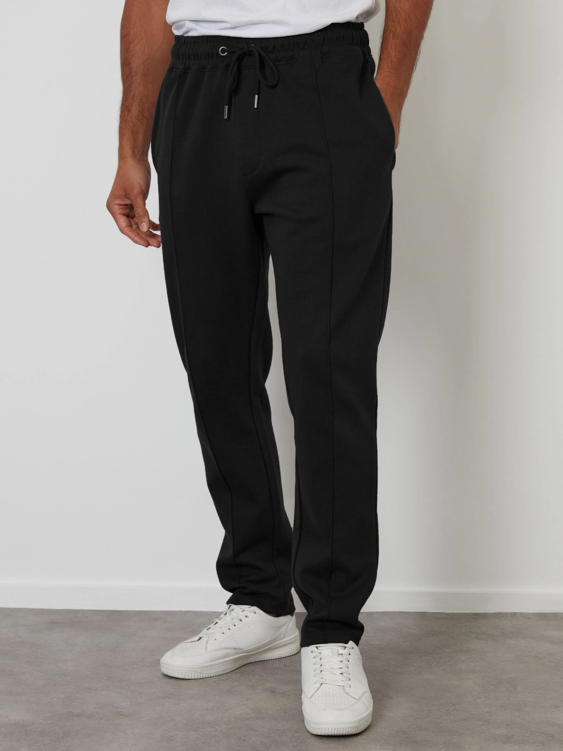 Zwart - Threadbare Pintuck Pique Joggers