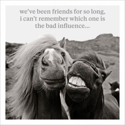 Bad Influence Friends Card