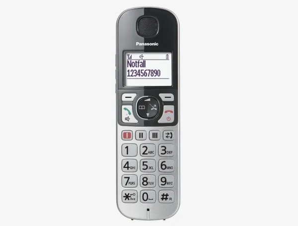 Panasonic KX-TGE522GS sølv/sort Seniortel./SOS-knap/AB