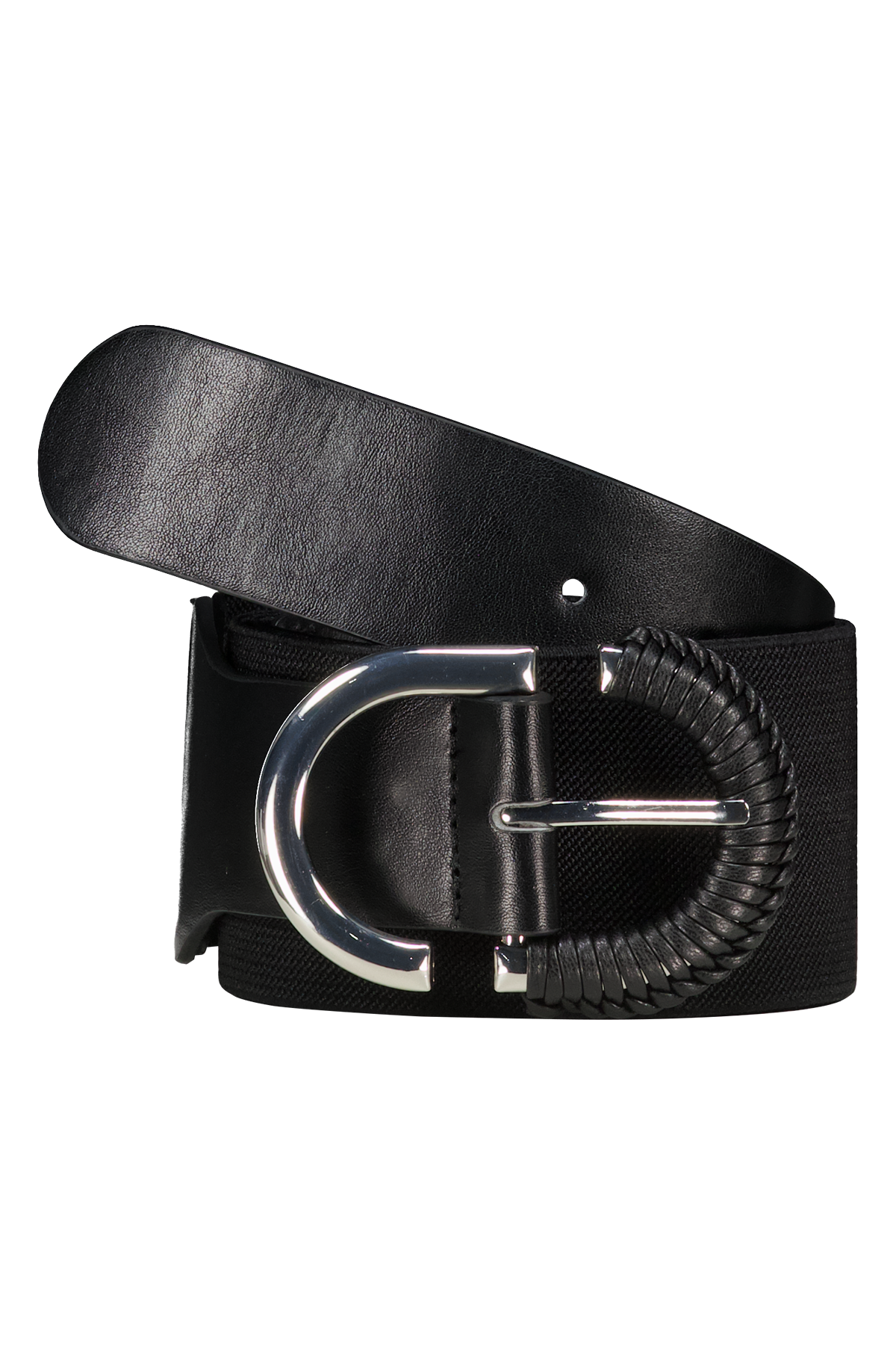 Riem met gevlochten detail Zwart