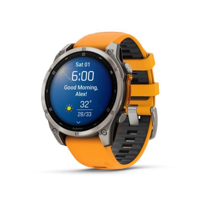 Garmin Unisex Ure fēnix® 8 - 47 mm AMOLED Sapphire Orange