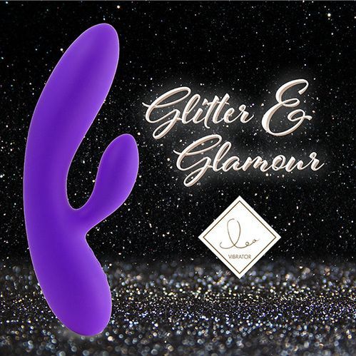 Feelztoys - Lea Vibrator met Glitters USB-oplaadbaar Paars