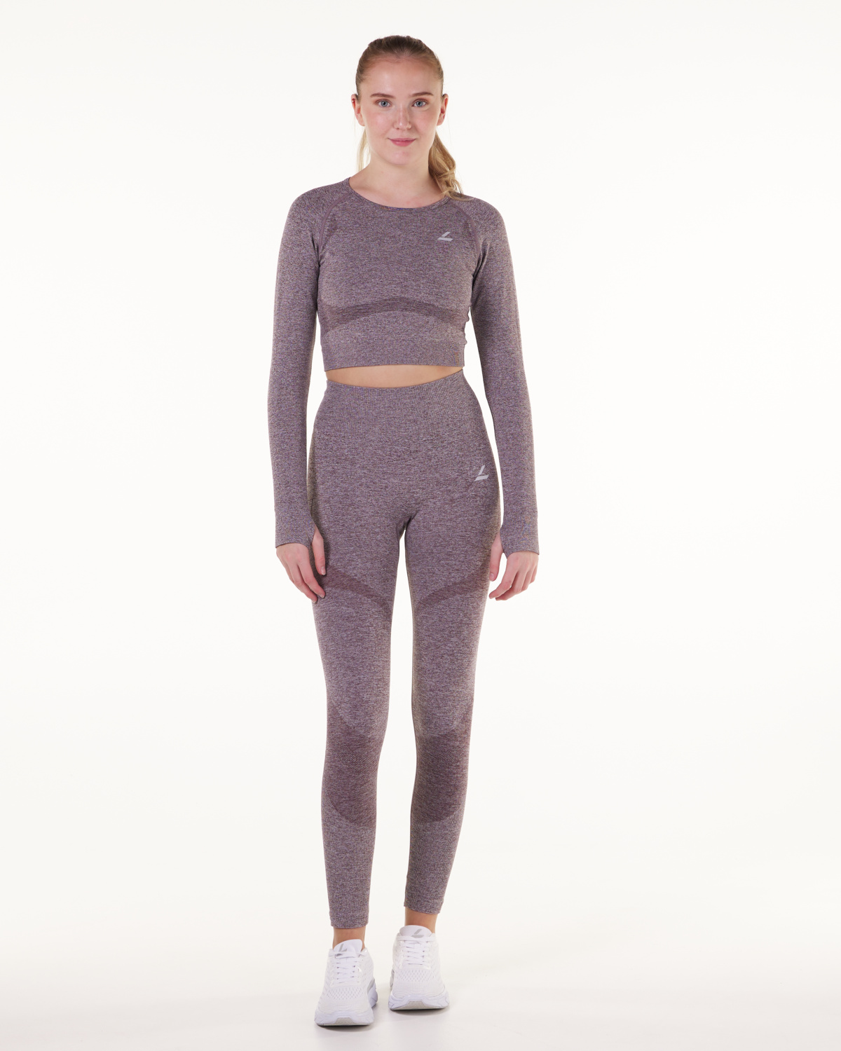 LEVITY Solar Seamless Tights Red Dusty Marl