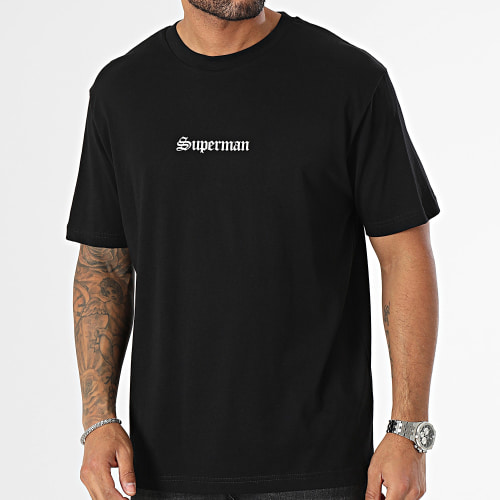 Tee Shirt Oversize Superman Logo Noir