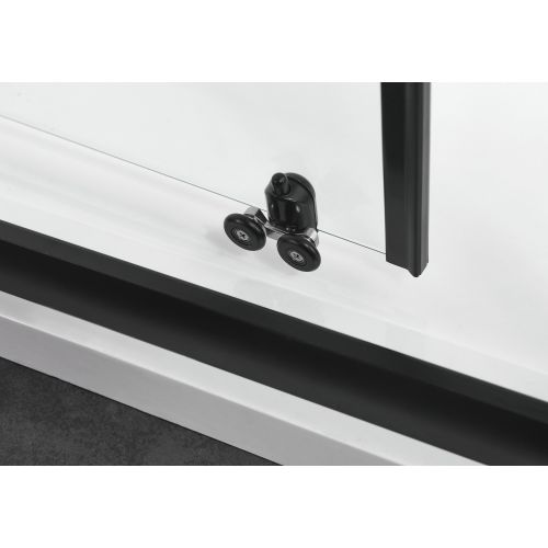 Badstuber Elite douchecabine 80-90x80-90cm met schuifdeur zwart mat