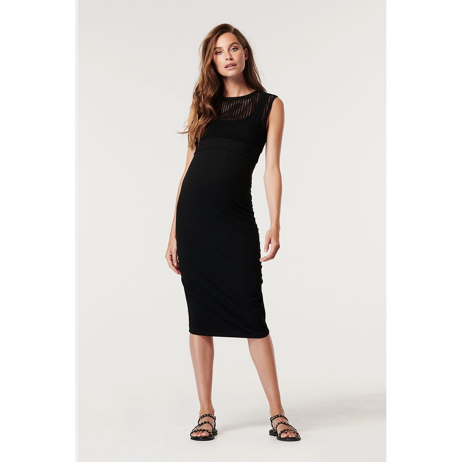 SUPERMOM Kleid Crochet Black