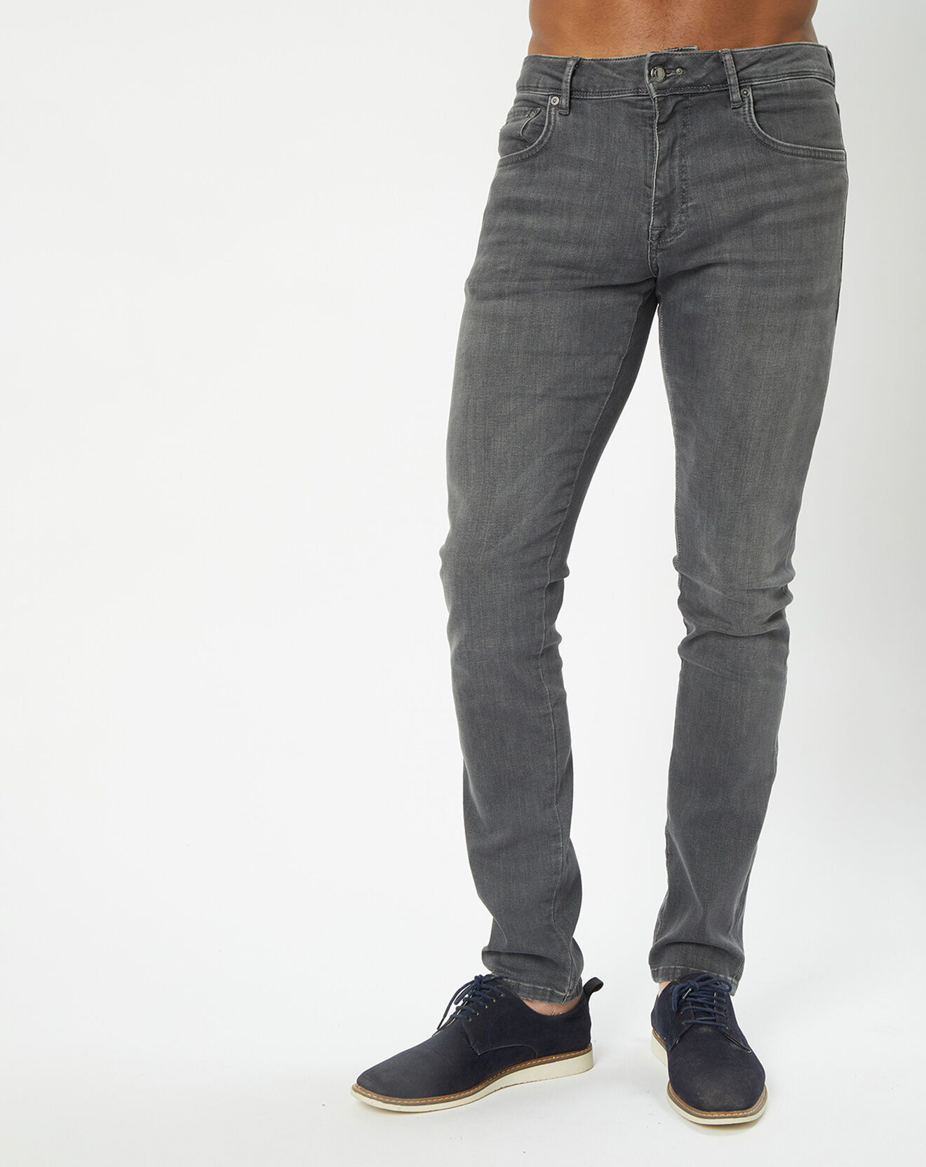 Hackett London Jean Slim Fit Power Flex gris moyen