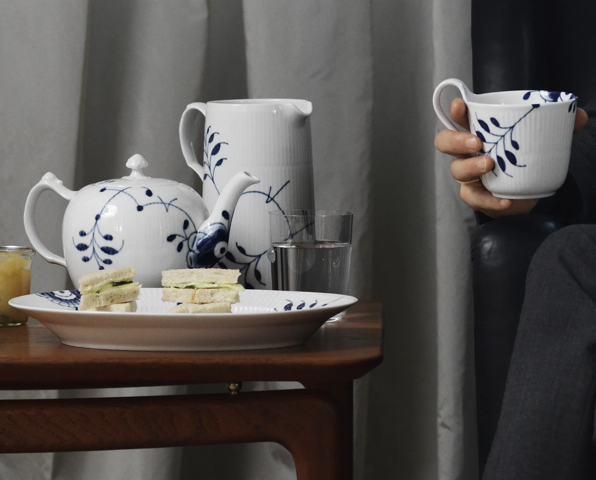 Royal Copenhagen Blå Mega Riflet Tekande