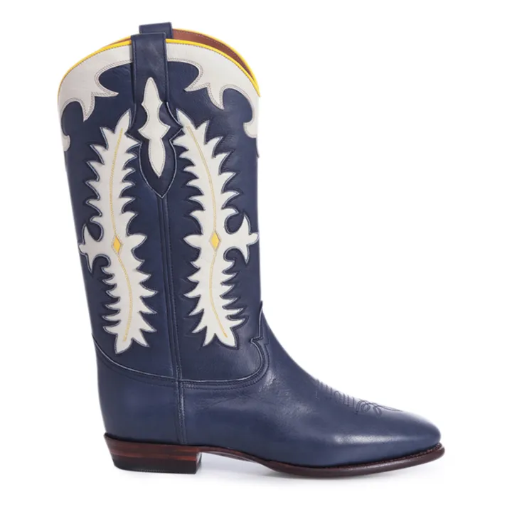 Shiloh Heritage Boots Texas Calf | Bleu foncé