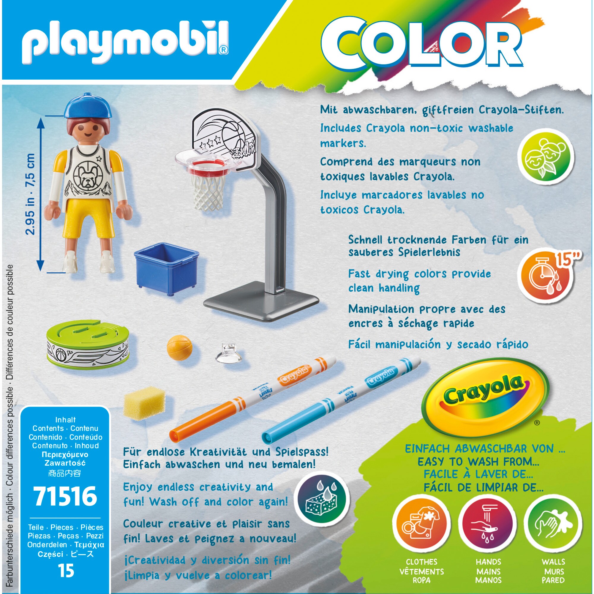PLAYMOBIL Konstruktionsspielzeug Color Basketballspieler
