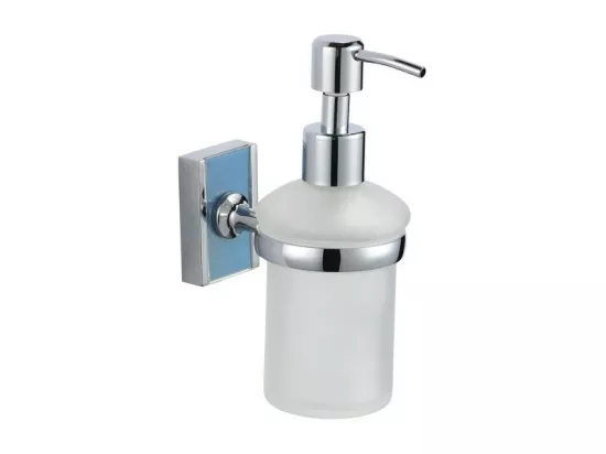 Distributeur de savon à fixer Zinc Chromé ALBA Transparent MSV