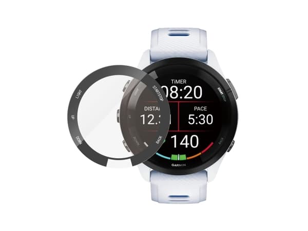 PanzerGlass - Skjermbeskyttelse for smart armbåndsur - glass - rammefarge svart - for Garmin Forerunner 265