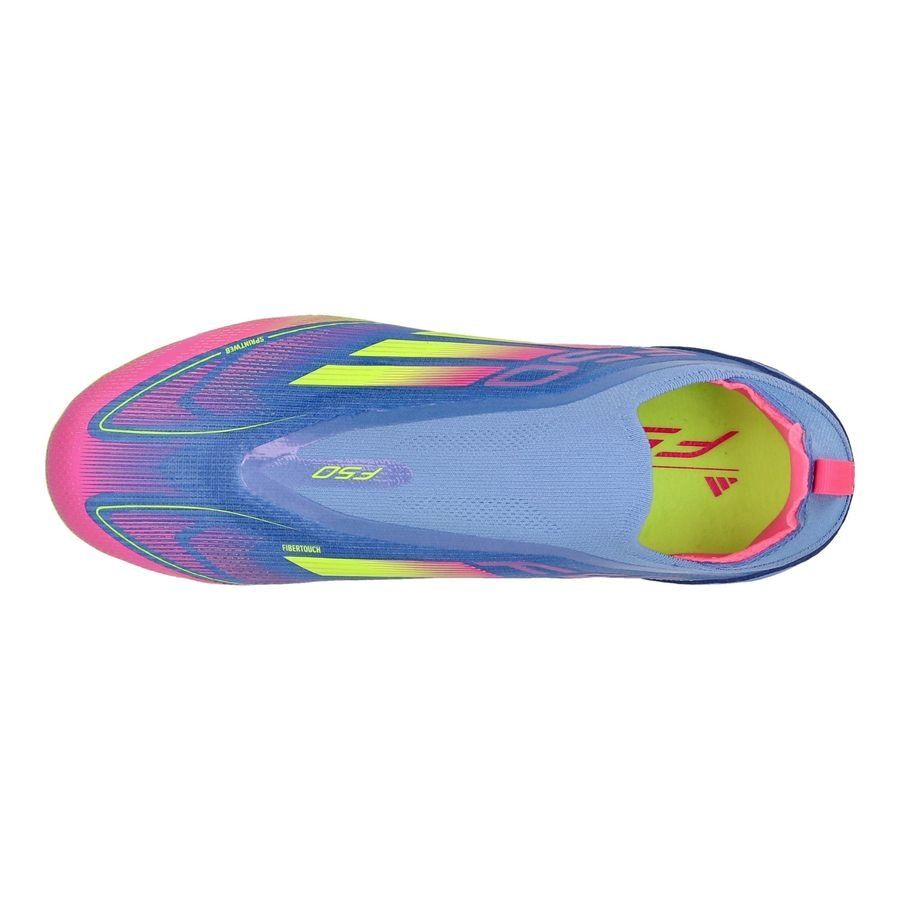 adidas F50 Elite Laceless FG Celestial Victory - Blue Fusion/Lucid Lemon/Lucid Pink Enfant