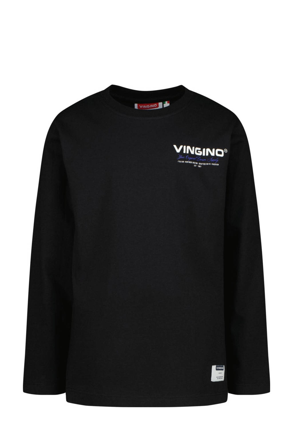 Vingino longsleeve Jal met backprint zwart