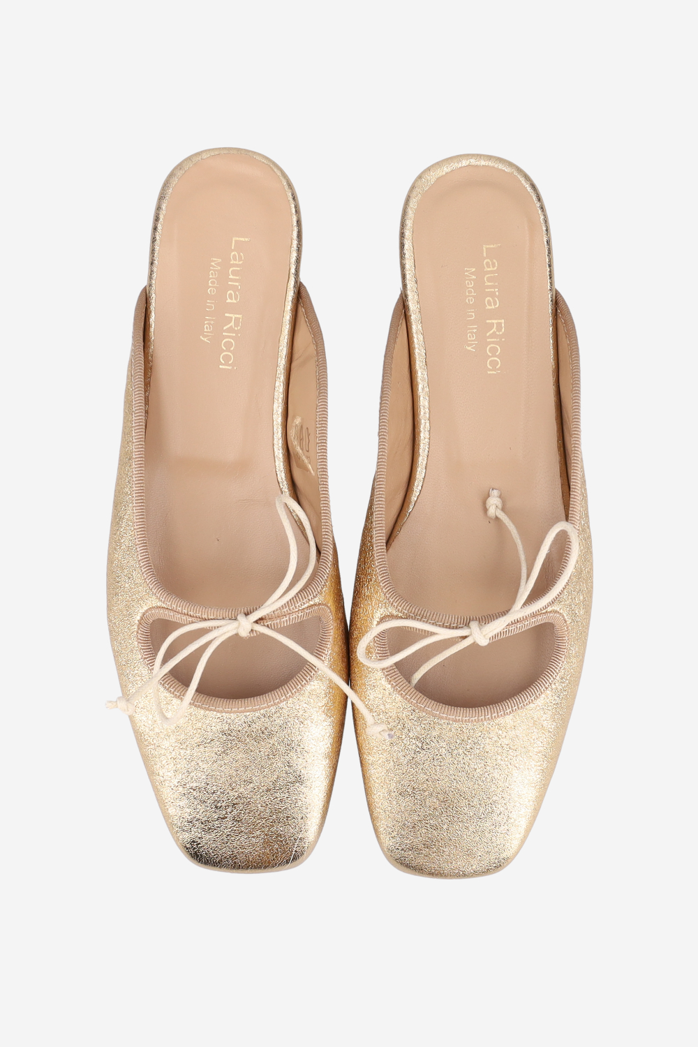 Glitter leather mules