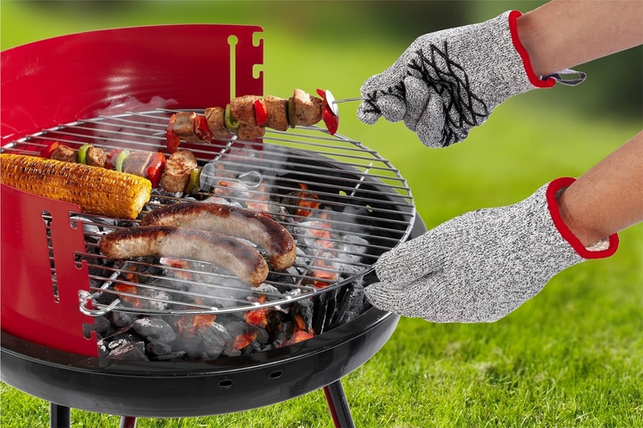 Maximex Grillhandschuhe »2in1« Schnittschutzhandschuhe für Damen, hitzebeständige Küchenhandschuhe