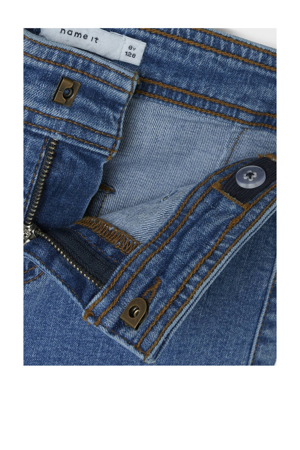 NAME IT high waist wide leg jeans NKFSALLI X medium blue denim