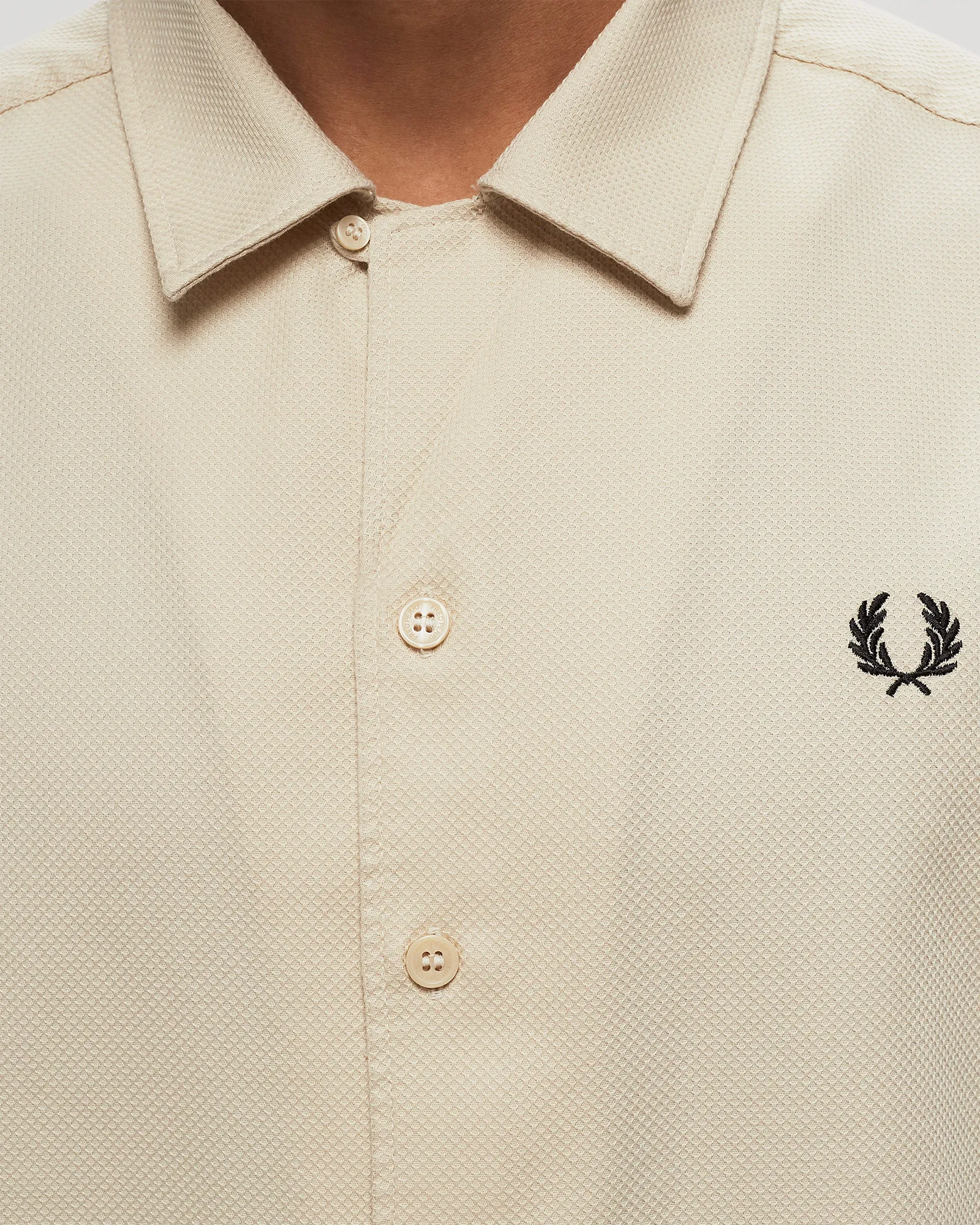 Fred Perry Pique Texture Revere Collar Shirt