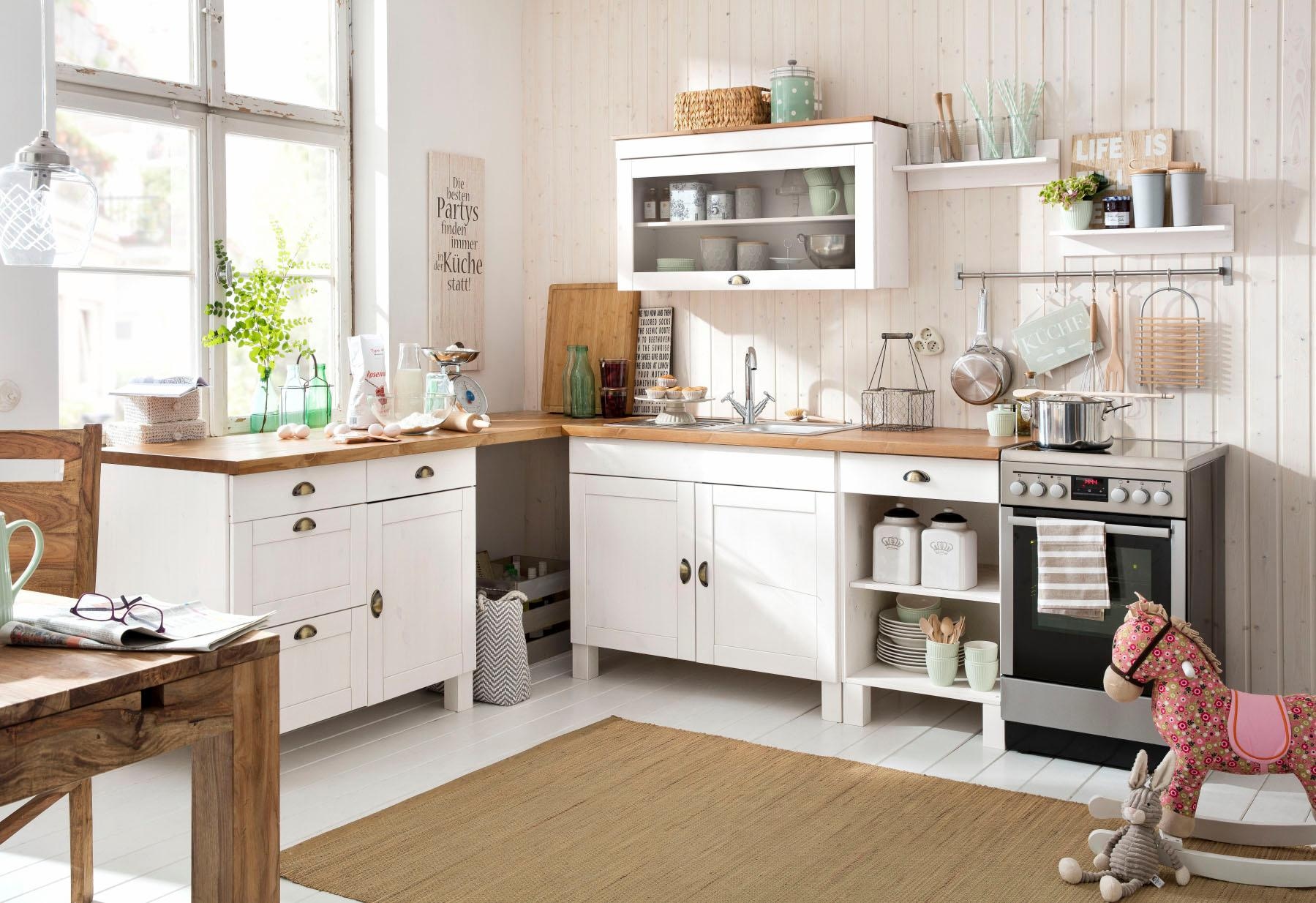 Home affaire Küchenzeile »Oslo« Breite 350 cm, Arbeitsplatte 35mm stark, ohne E-Geräte