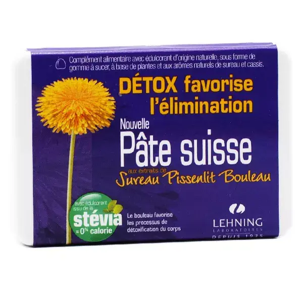 Pasta detox suíça para digestão Lehning, 40 gomas