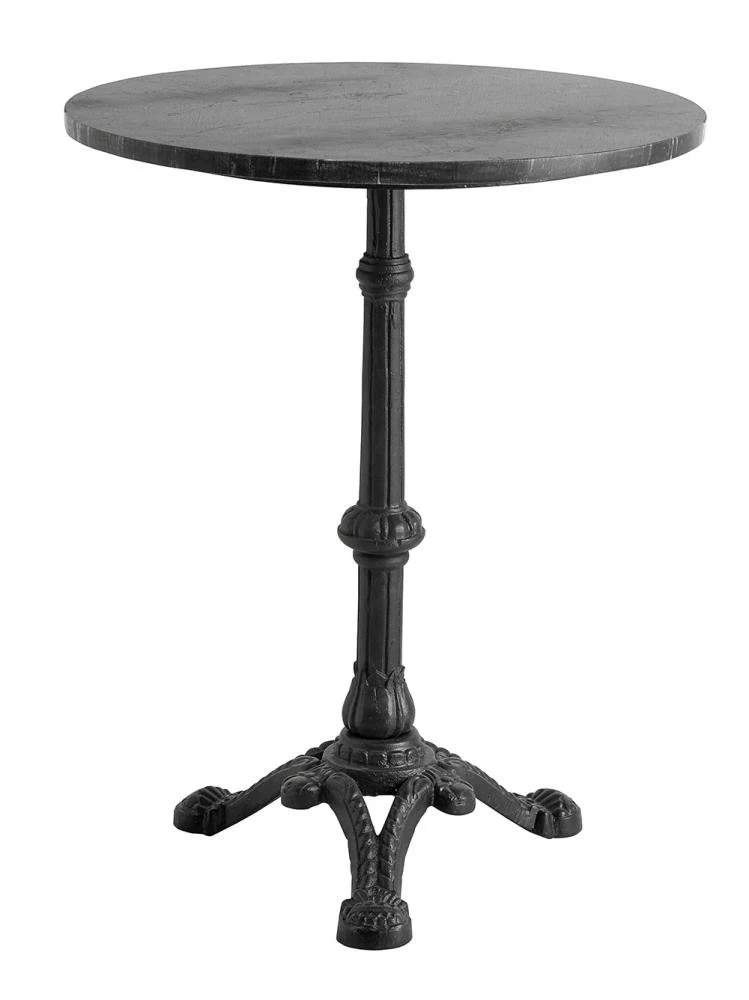 Nordal  Cafébord i jern/marmor - Ø: 60 cm.