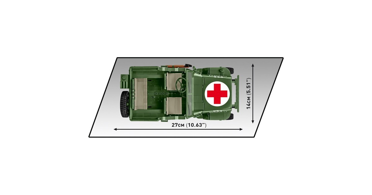 COBIHistorical Collection - Willys MB Medical Constructiespeelgoed  (Schaal 1:12)