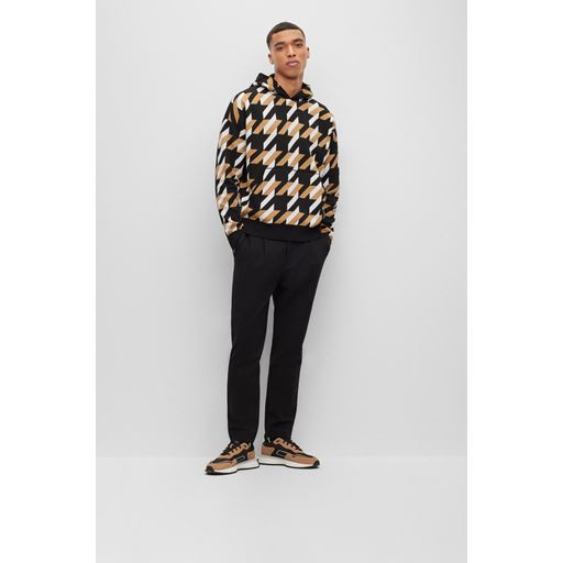 Boss Black Strikket Hættetrøje, Sort, XL