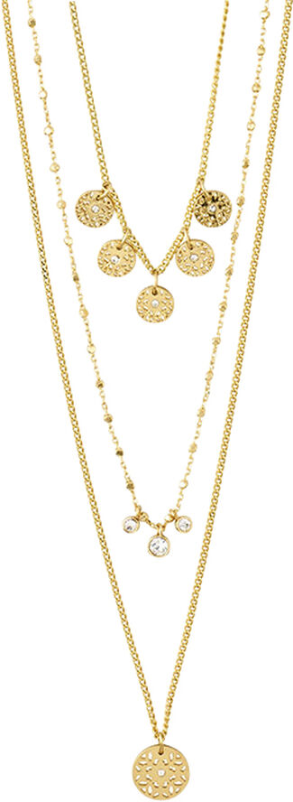 Pilgrim GOLD-PLATED LAYERED CAROL NECKLACE, 3-IN-1 Guld