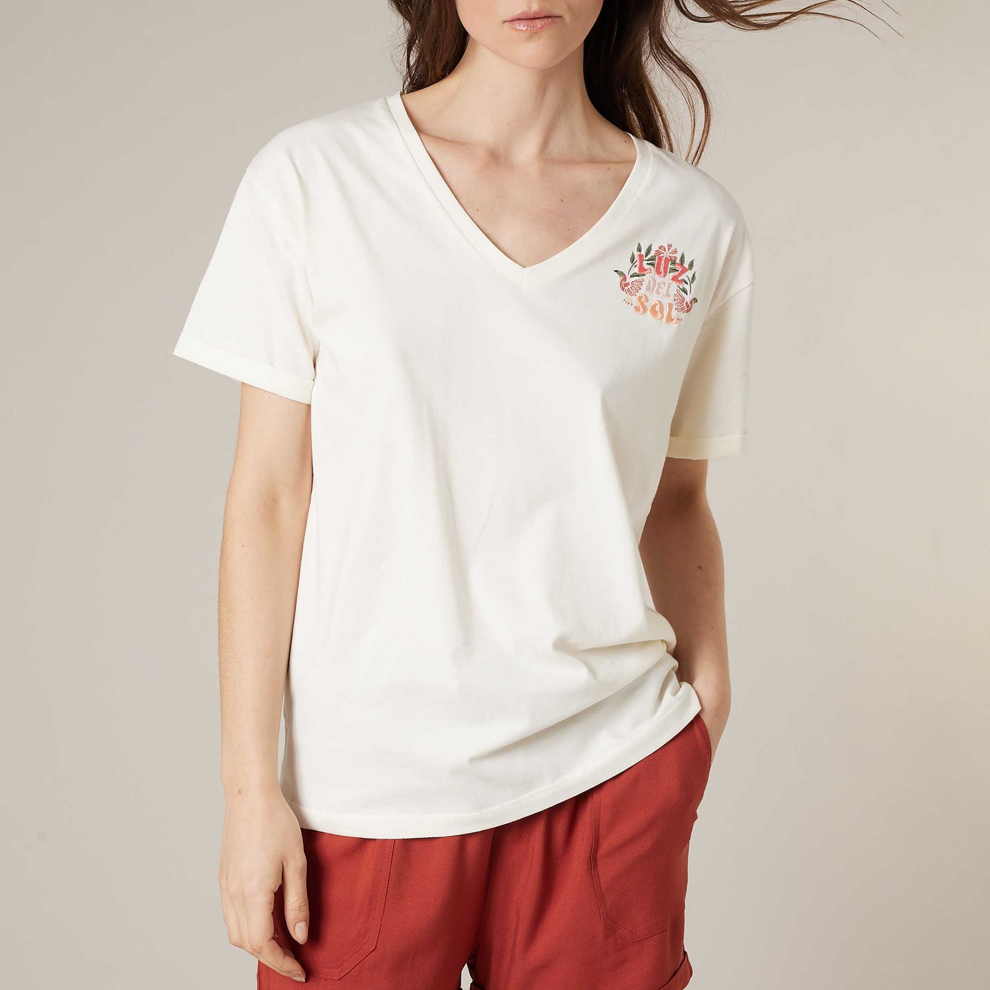T-shirt Femme beige
