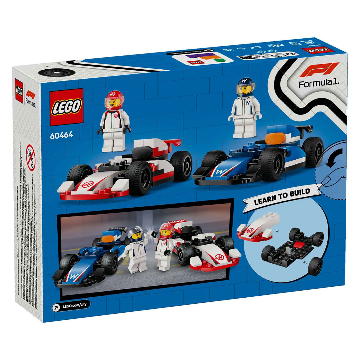 LEGO City 60464 F1 Williams Racing En Haas F1 Racewagens